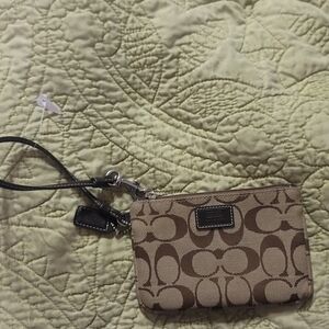 Coach Monogram Wristlet